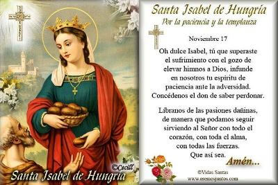 SANTA ISABEL DE HUNGRÍA 17 DE NOVIEMBRE : Misioneros 