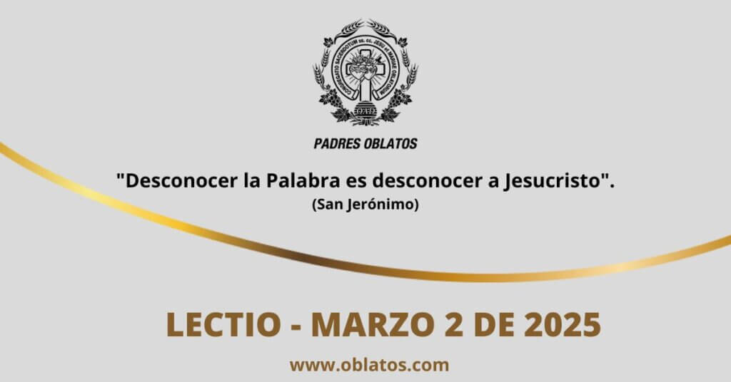 Lectio marzo 2 de 2025