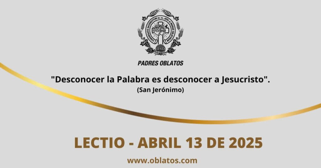 Lectio abril 13 de 2025